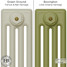 CI-RC-GREEN-010 - Richmond Green 4 Column Victorian Cast Iron Radiator H760mm x W278mm CI-RC-GREEN-010 - Richmond Green 4 Column Victorian Cast Iron Radiator H760mm x W278mm